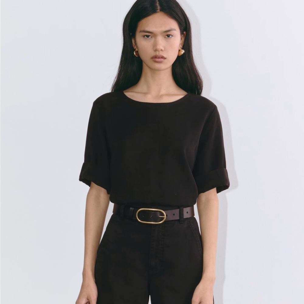 Everlane Black Fitted Short Sleeve Tee